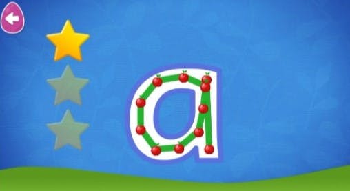 teach kids how to write the alphabet - guided letter tracing activity in ABC Reading Eggs Junior