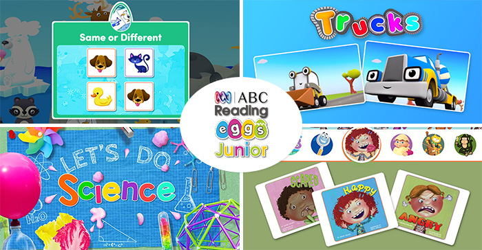Screenshots from ABC Reading Eggs Junior