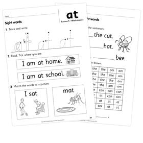 sight word activity worksheets in ABC Reading Eggs