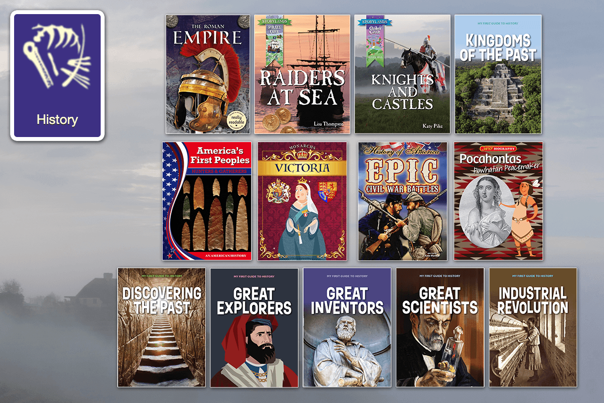 Examples of the History nonfiction books for kids in the ABC Reading Eggs Library