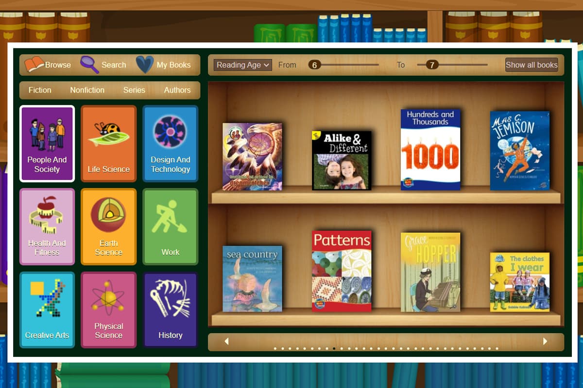 The ABC Reading Eggs Library contains 4000 online books for children, including fiction and non-fiction titles