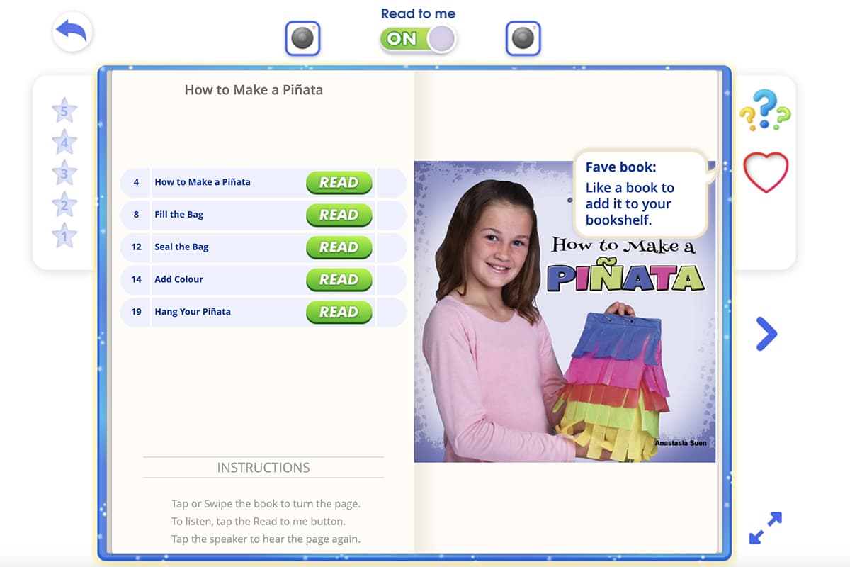 Screenshot of a book in the ABC Reading Eggs online library