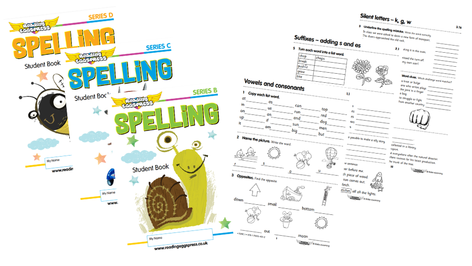 Printable spelling worksheets in Reading Eggs