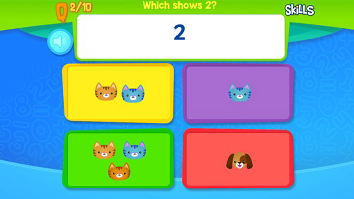 A question on counting in a ABC Mathseeds lesson quiz