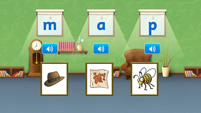 A reading game in ABC Reading Eggs