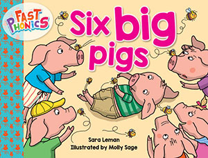 Six big pigs decodable book