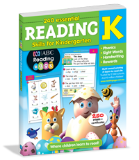 240 Essential Reading Skills for Kindergarten Workbook